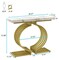40 inch Modern Faux Marble Entryway Table with Black Base, Suitable for Living Room, Hallway, Bedroom, Entryway, Foyer